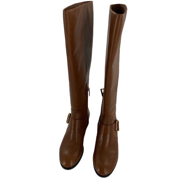 Tory Burch Boot Womens Size 8W Sofia Festival Buckle Side Zip Equestrian Riding - Picture 5 of 12